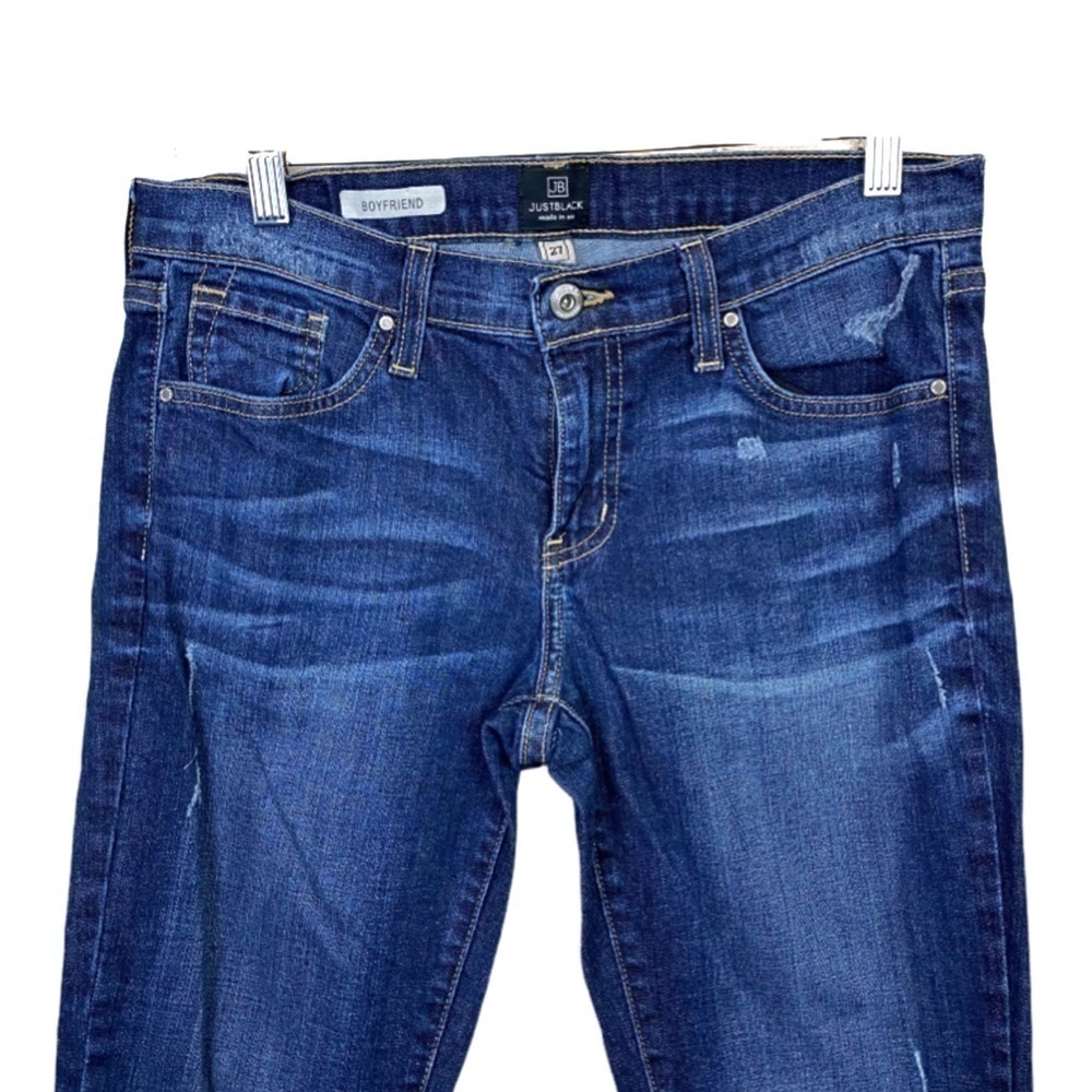 JUST Black Black Label Distressed Boyfriend Jean - Picture 4 of 10